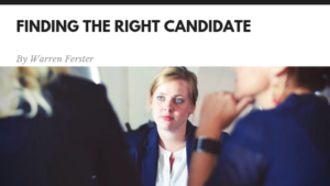 Finding The Right Candidate Warren Ferster